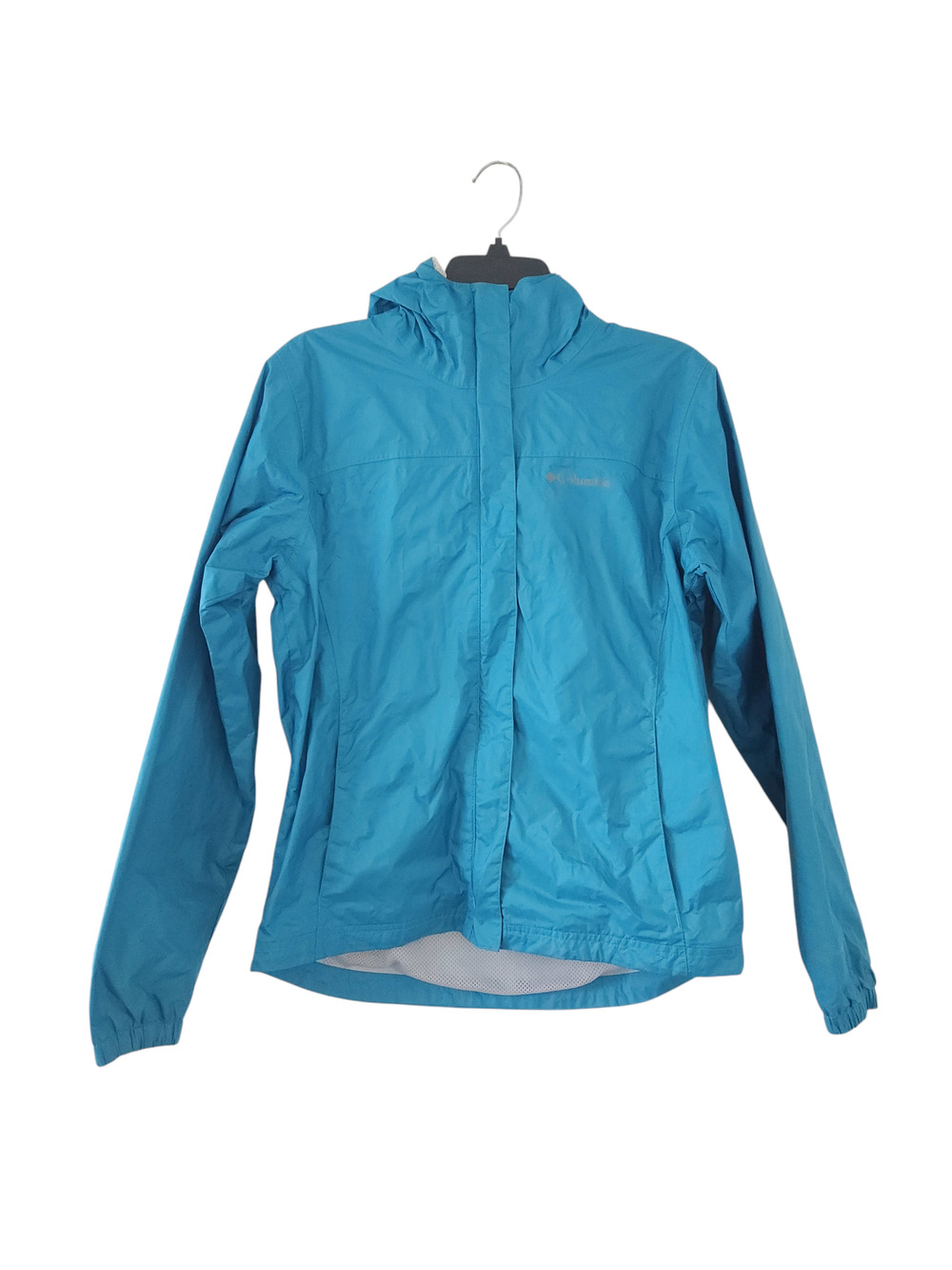 Columbia Nylon Coat Youth 18/20 Blue, Hooded, Waterproof, Water Resistant